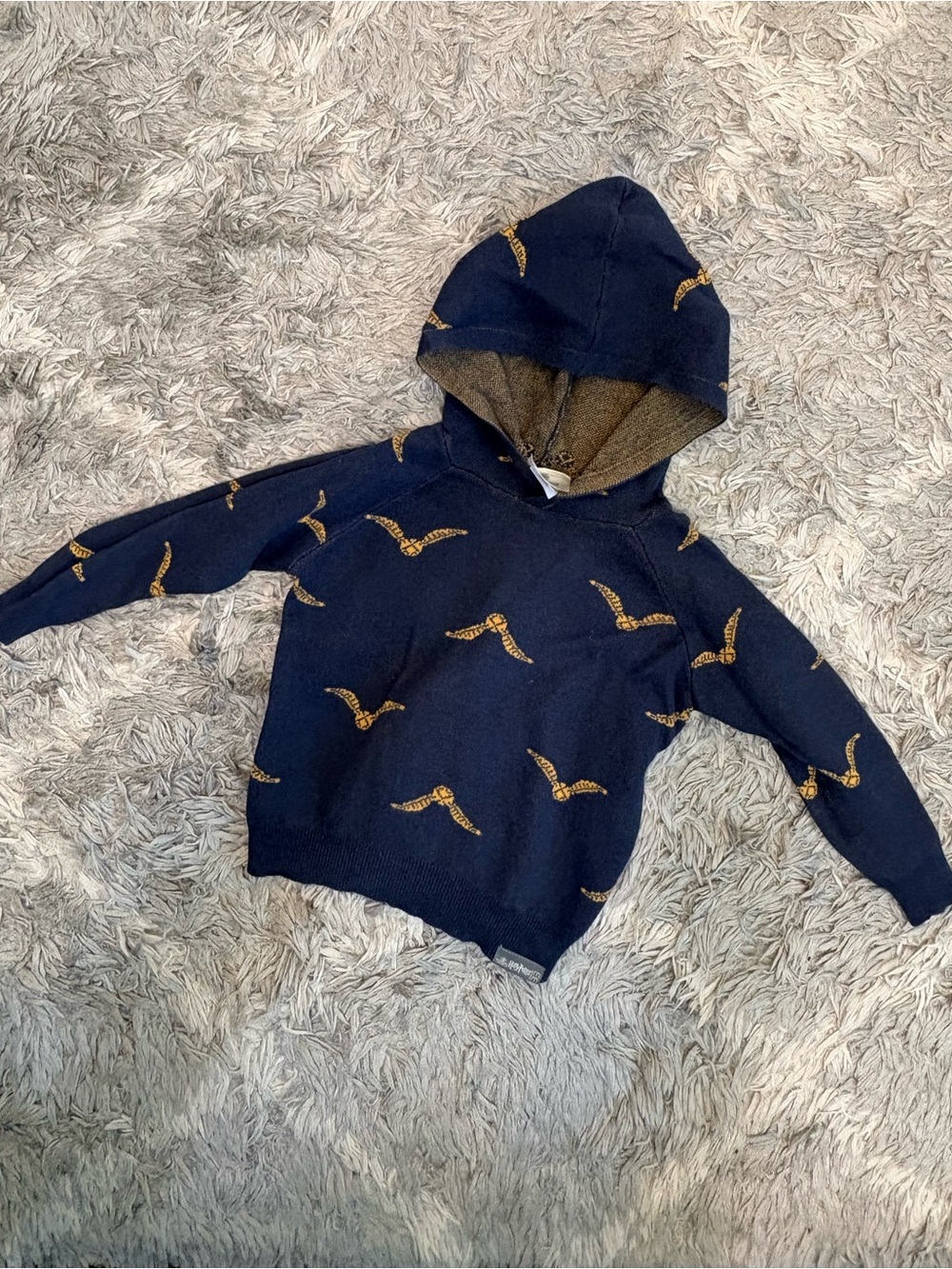 Modern Moments by Gerber x Harry Potter Golden Snitch Knit Hoodie Sweater